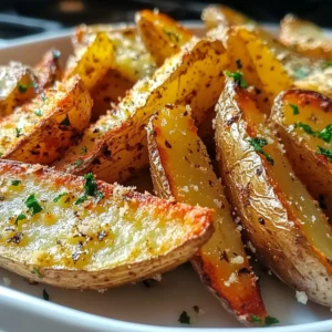 Baked Garlic Parmesan Potato Wedges