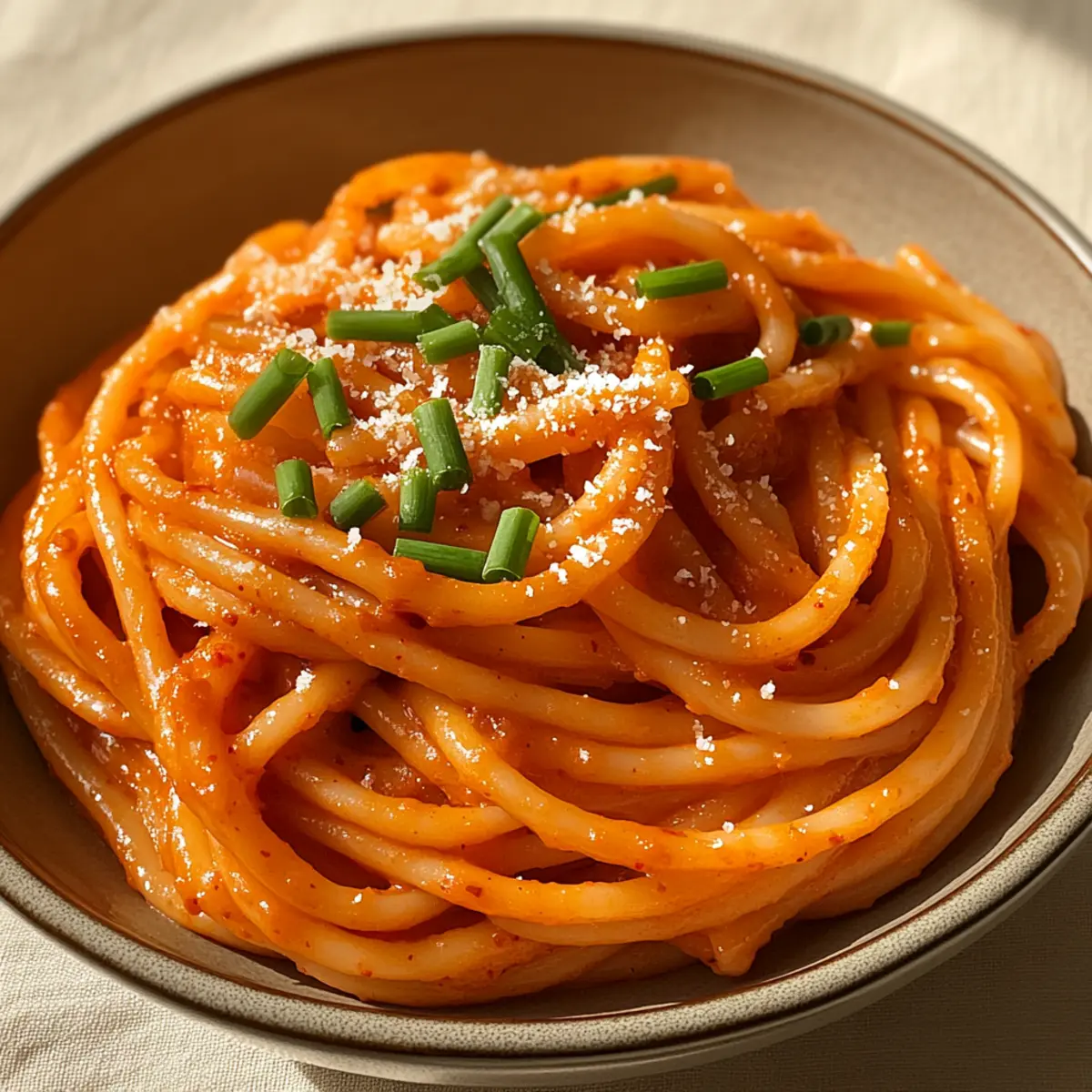 Gochujang spicy pasta