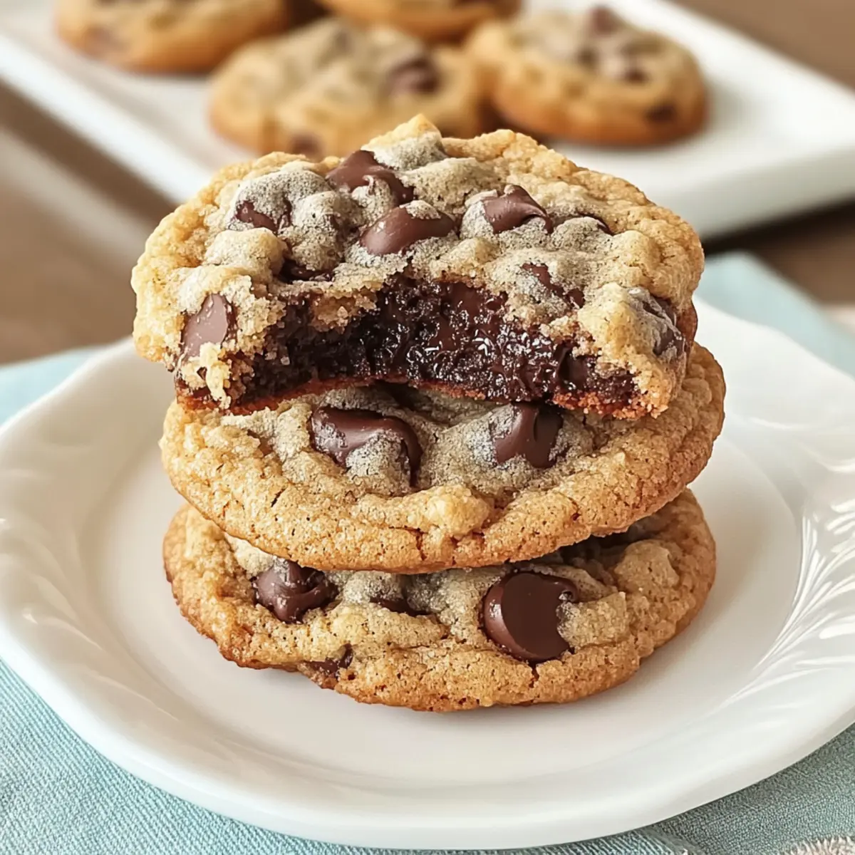 Thick Chocolate Chip Cookies