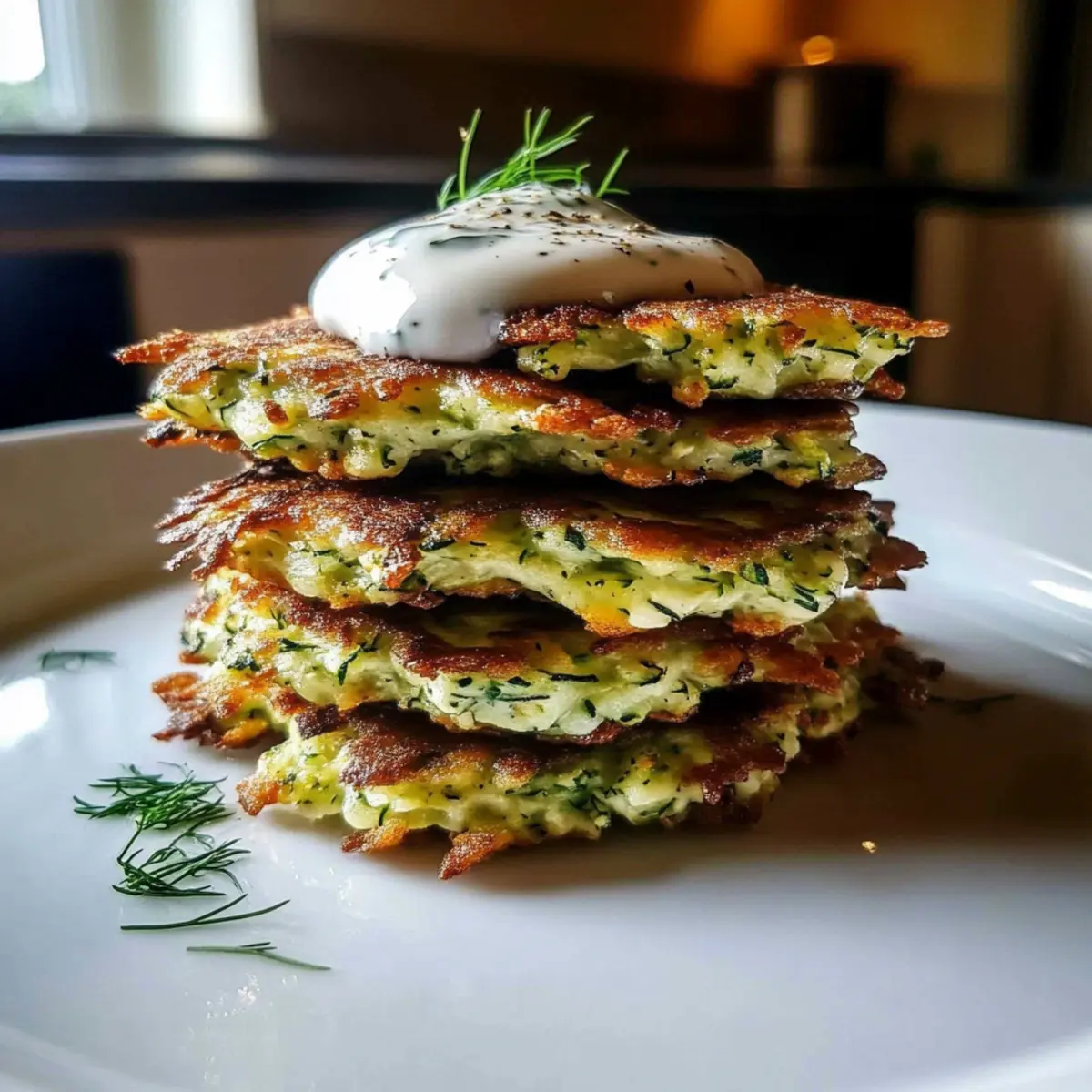 Zucchini Fritter Stack