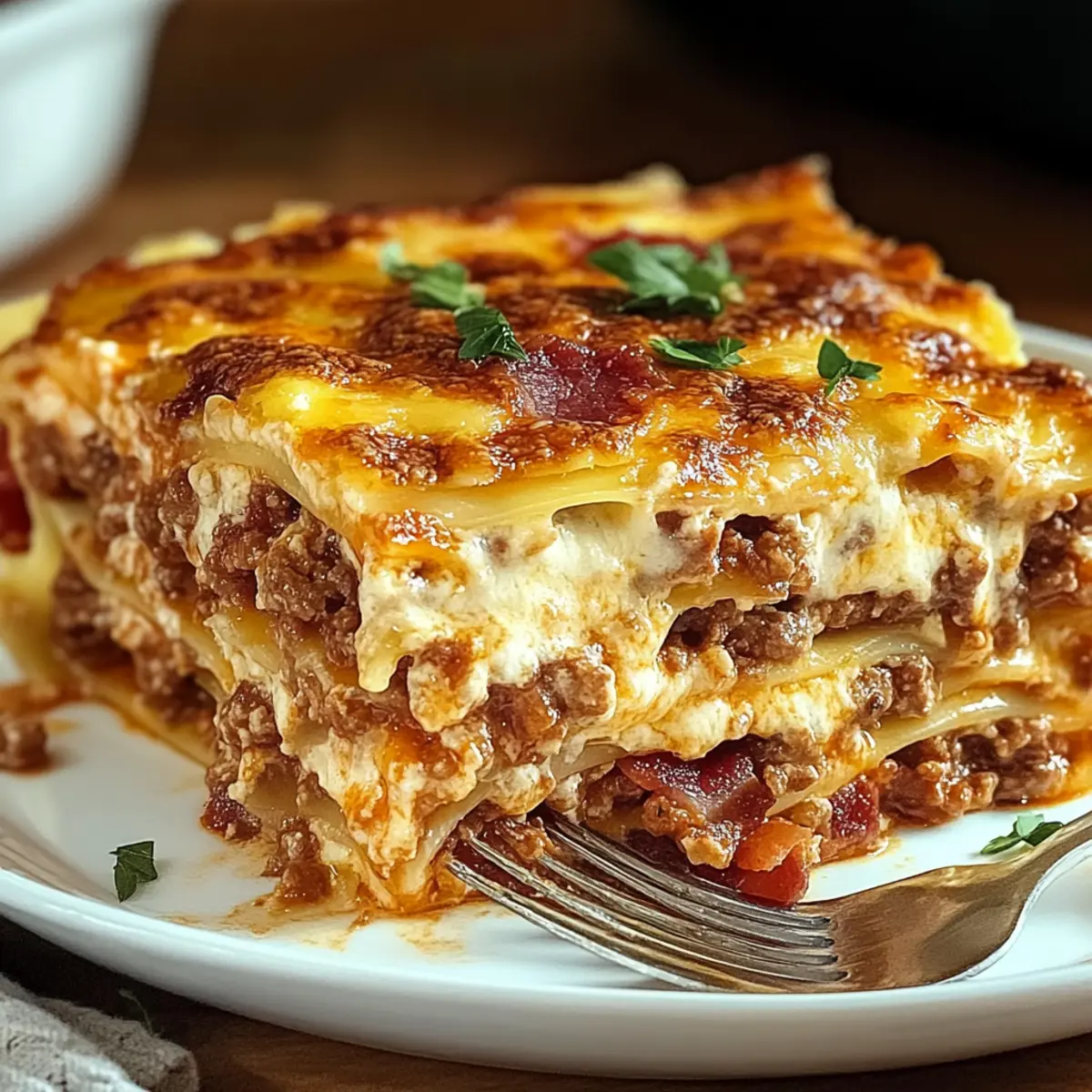 Garlic Bacon Lasagna