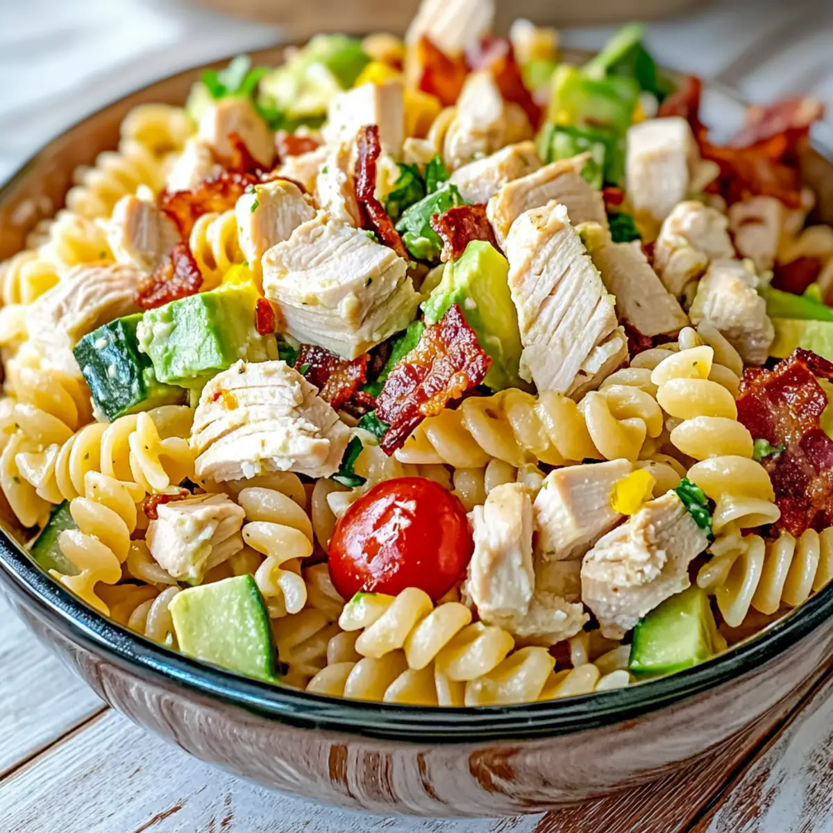 Zesty Chicken Club Pasta Salad Perfect for Summer Gatherings 4 3c82d2d3 b81a 4540 b1d4 6f16cc5b9e38br hp2uto