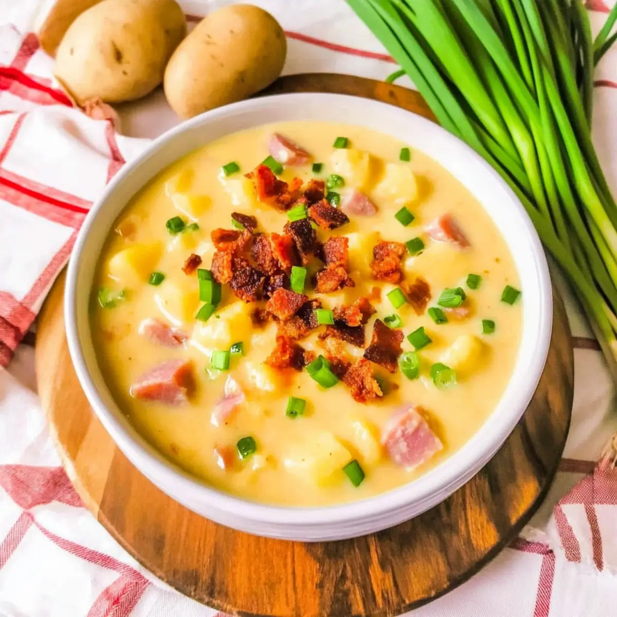 Cheesy Potato Ham Soup
