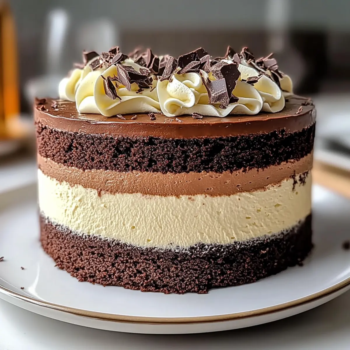 Triple Chocolate Mousse Cake