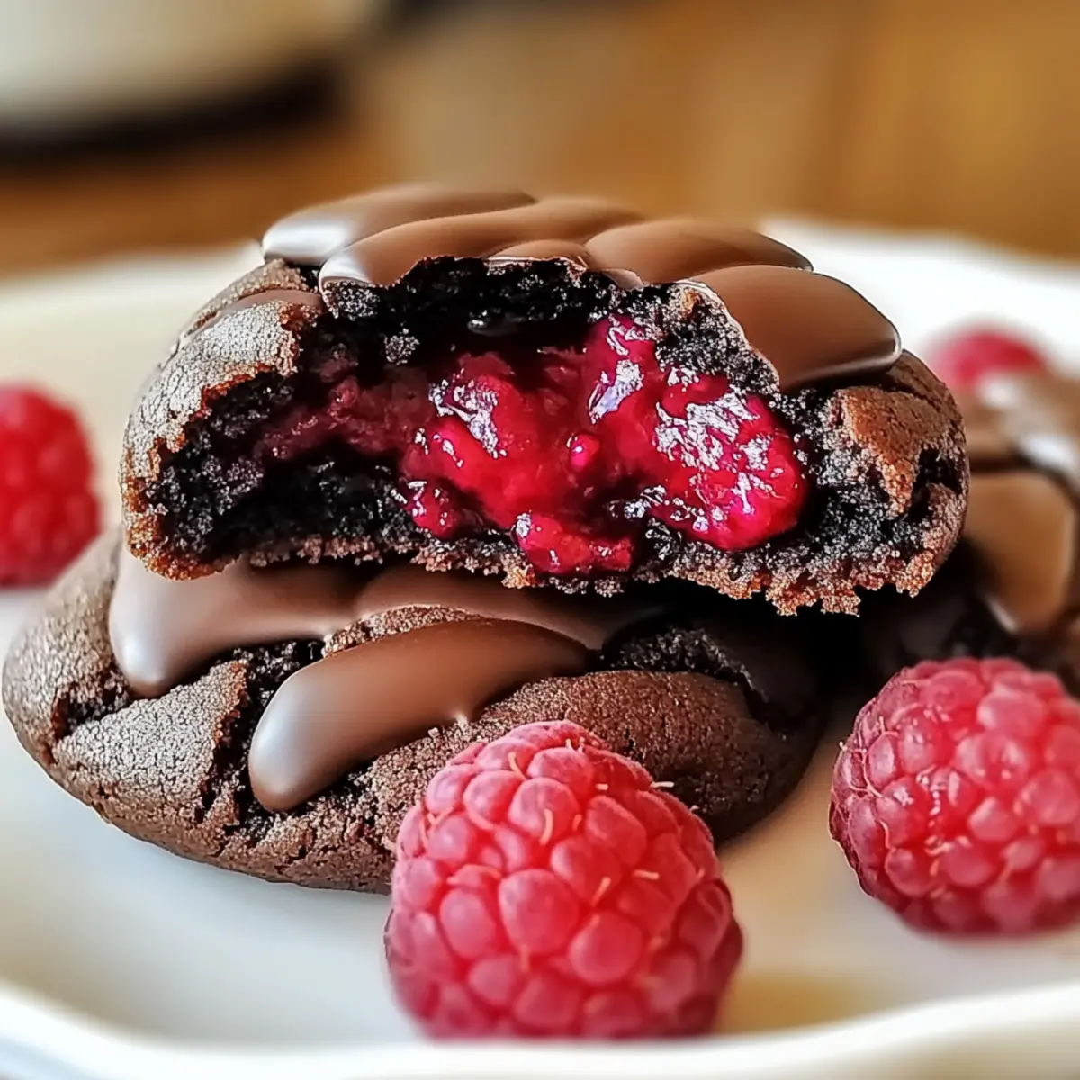 Raspberry Fudgy Chocolate Cookies That Melt in Your Mouth 5 Raspberry Fudgy Chocolate Cookies