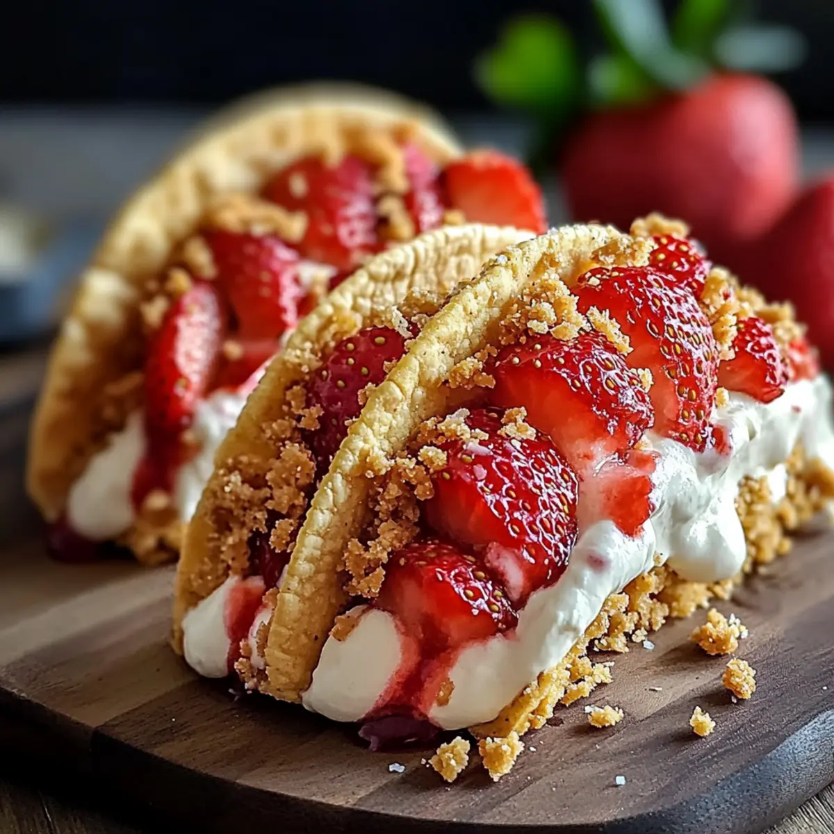 Strawberry Crunch Tacos