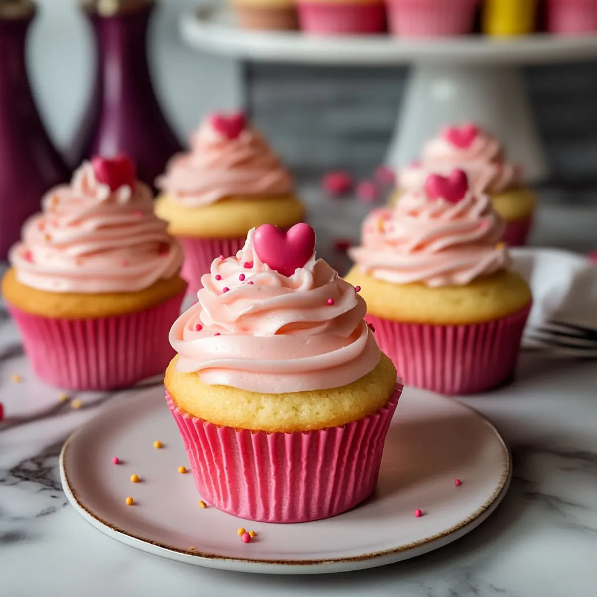 Pink Vegan Valentine’s Cupcake