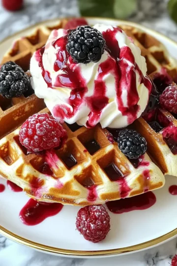 Red Velvet Marble Waffles