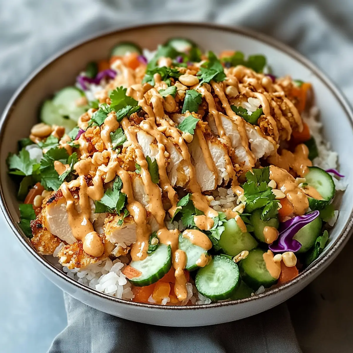 Chicken Crispy with Peanut Dressing
