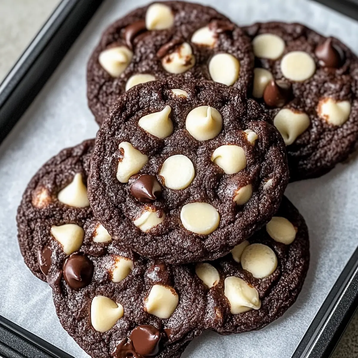 Double Chocolate White Chip Cookies