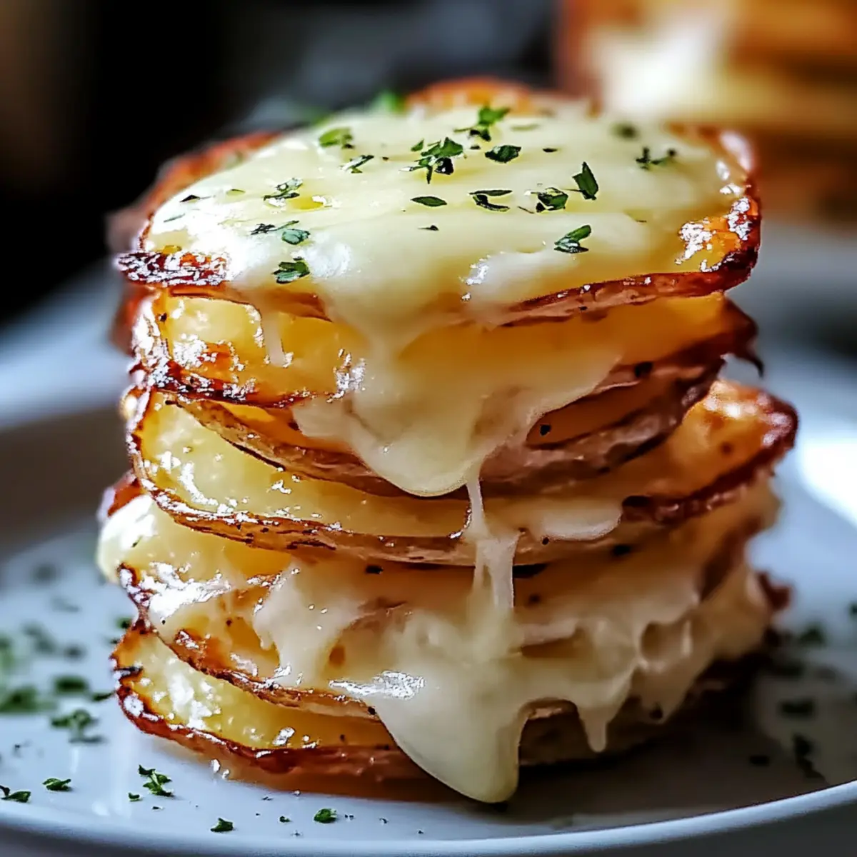 Crispy Cheesy Potato Stacks