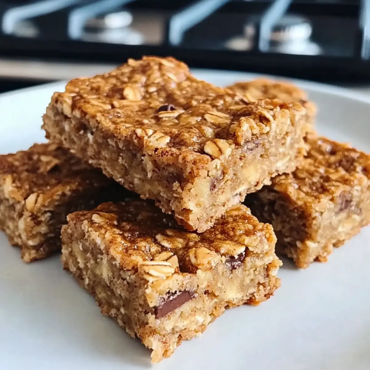 Baked Banana Oatmeal Bars