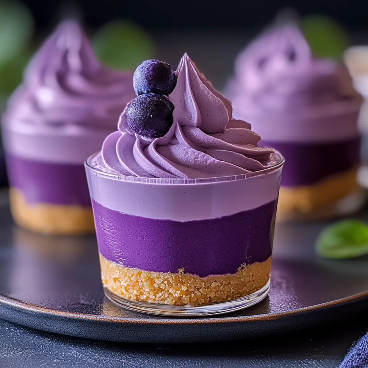 Purple Sweet Potato Cheesecake Cups