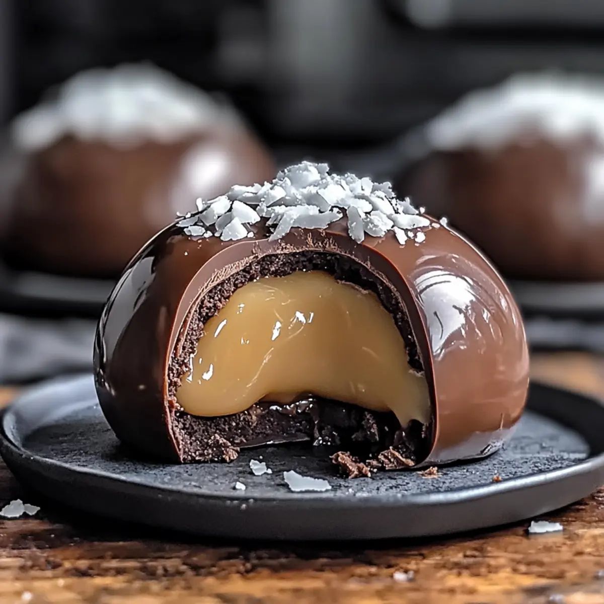 Caramel Chocolate Mousse Domes