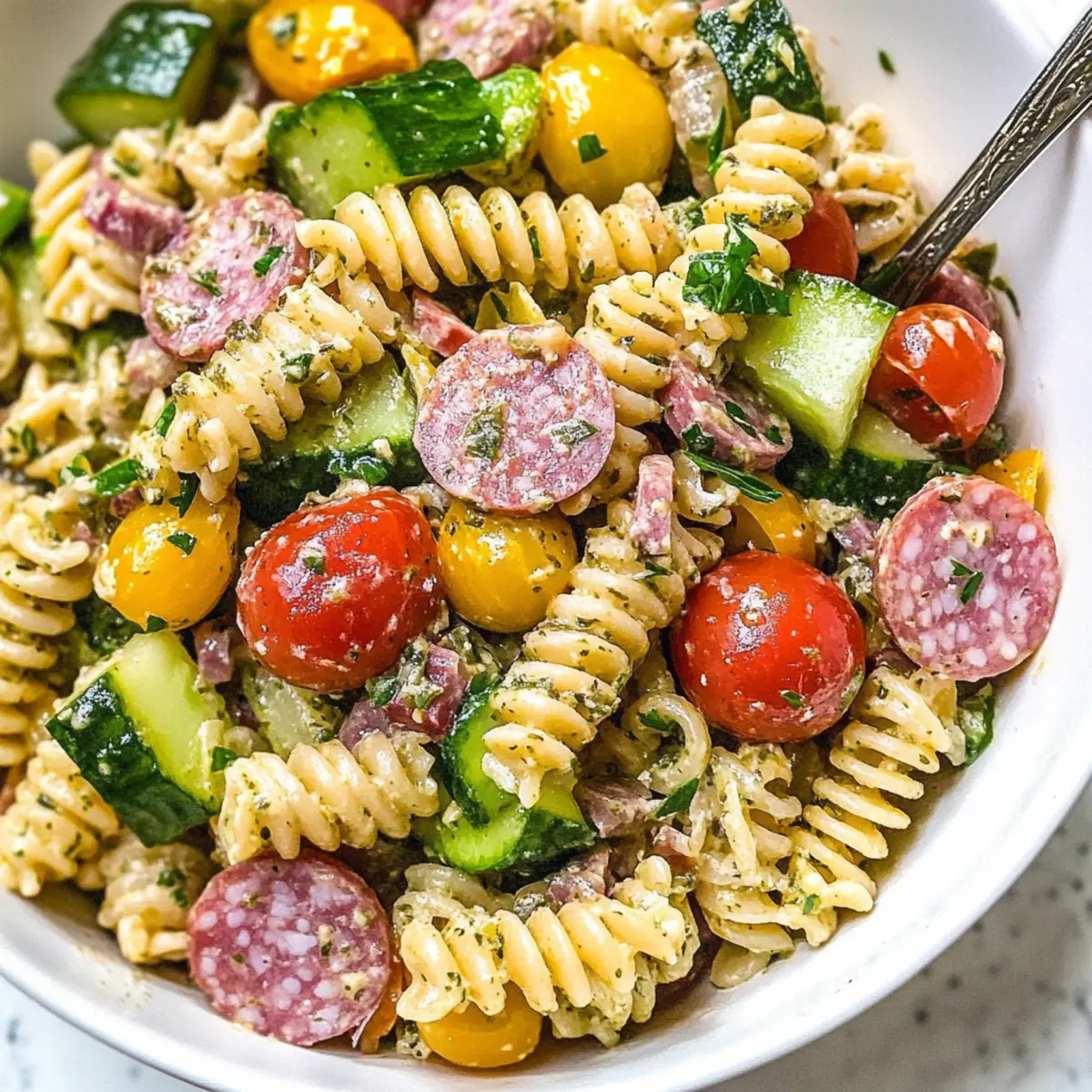 No-Mayo Gluten Free Italian Pasta Salad