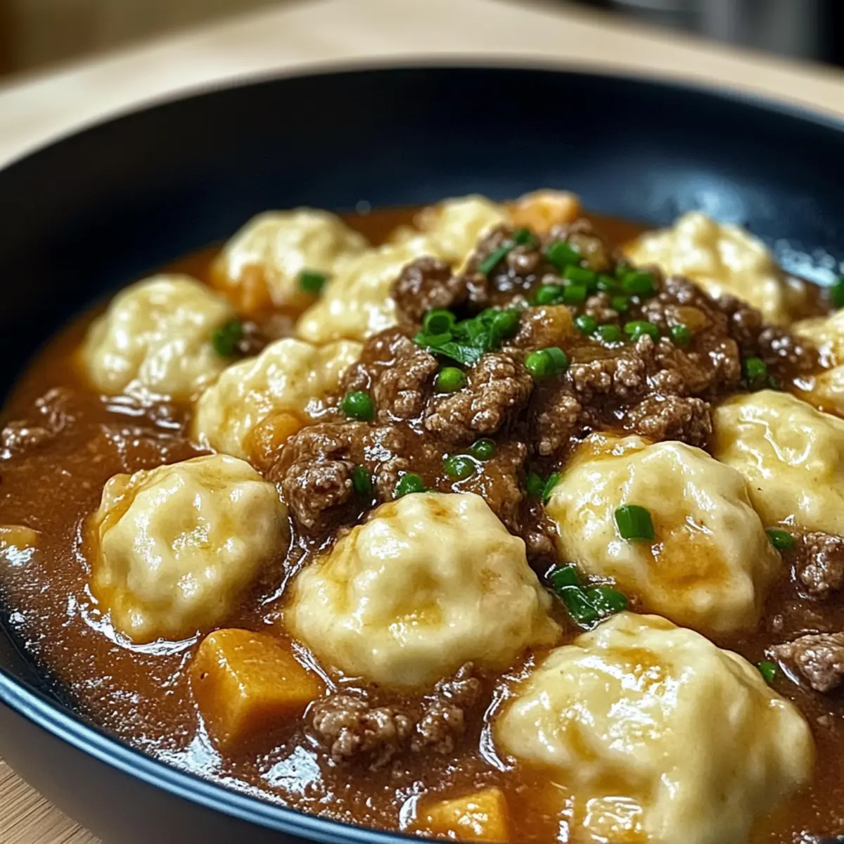 Ground Beef and Dumplings