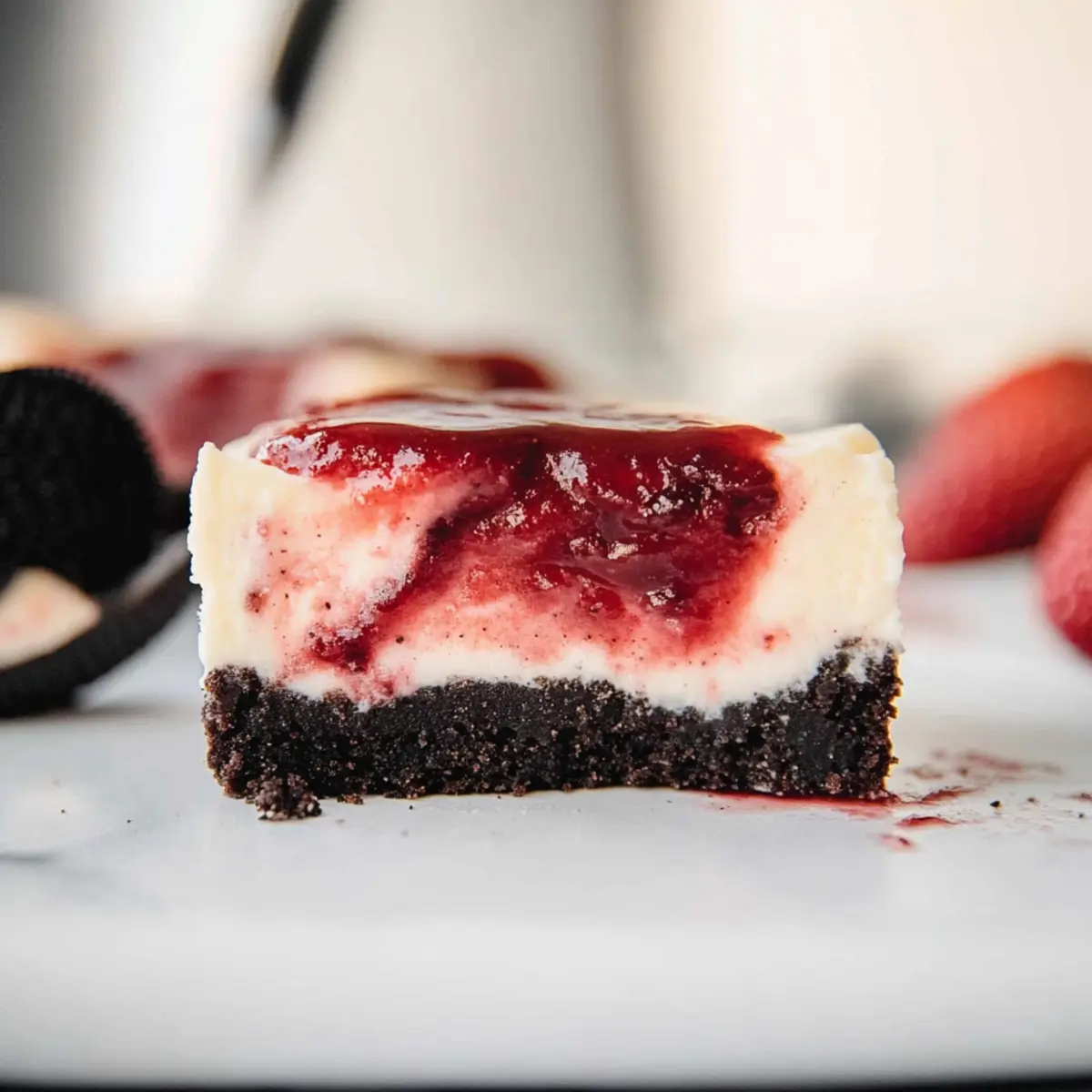 Creamy Strawberry Cheesecake Bars to Brighten Your Day 4 c8b289aa 7734 48ee a5e2 7970663f9996br pmjzbw