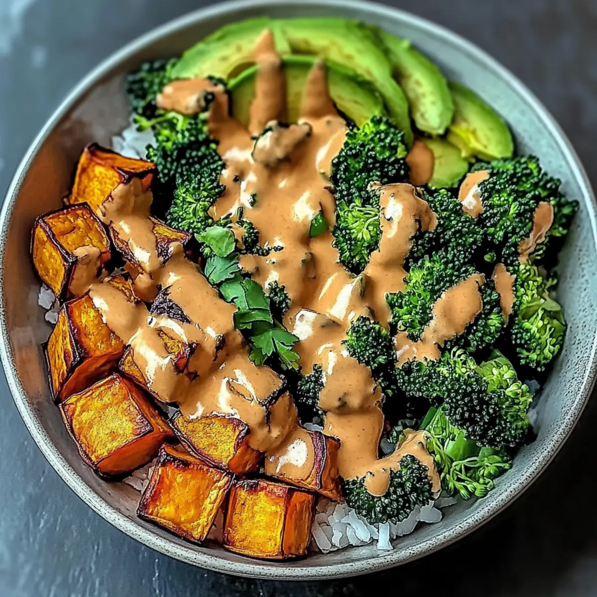 Peanut Sweet Potato Buddha Bowl