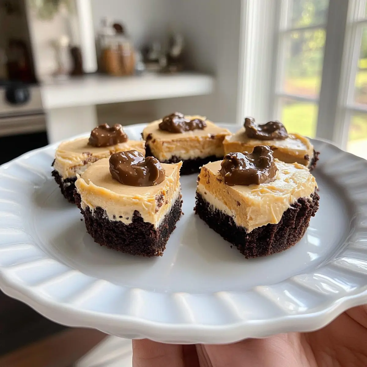Brownie Peanut Butter Cheesecakes