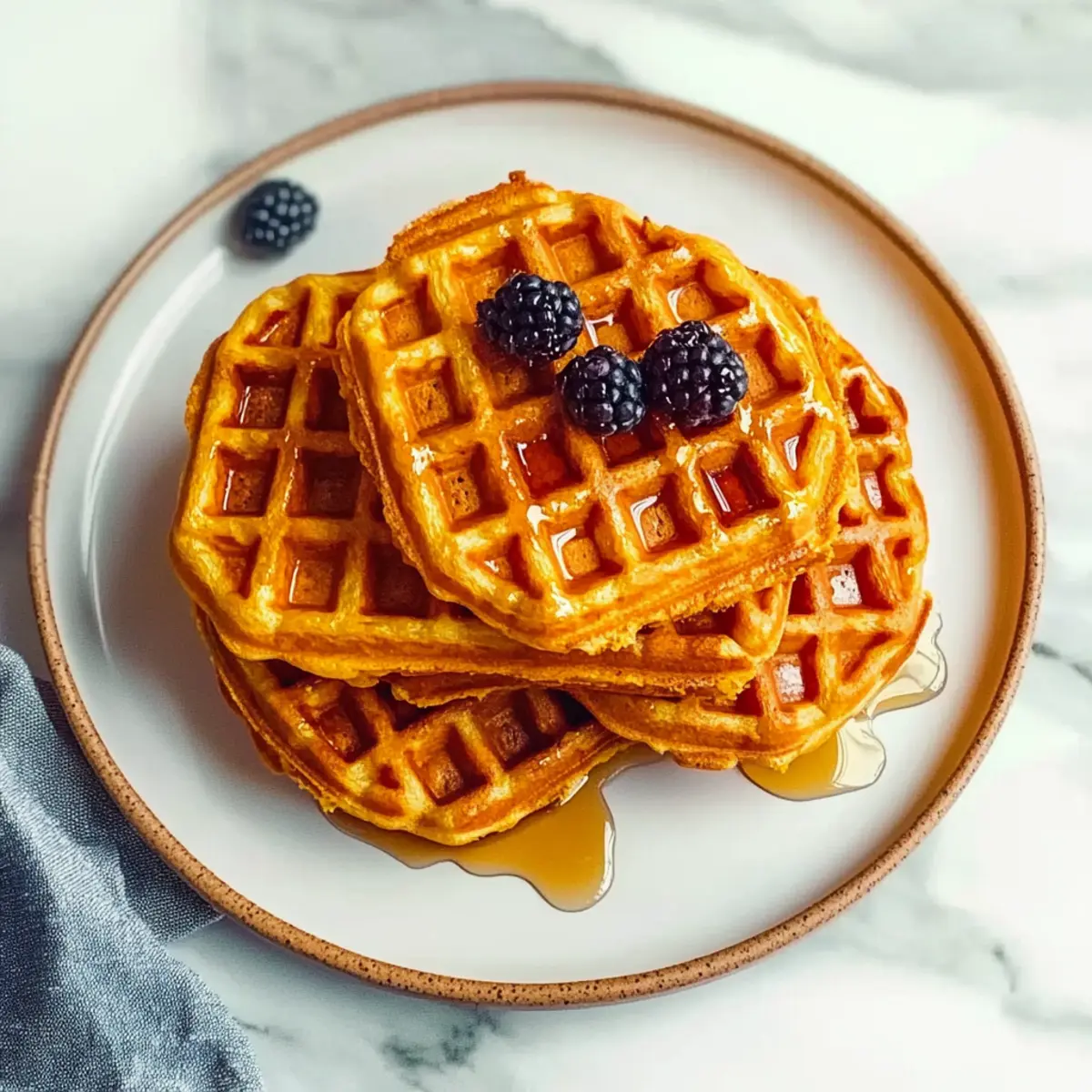 Sweet Potato Paleo Waffles