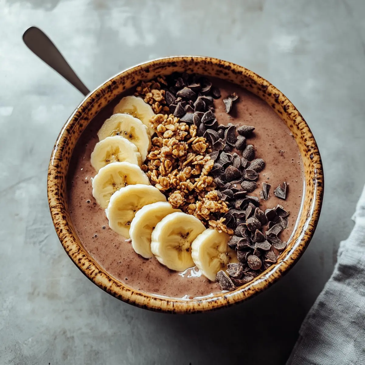 Chocolate Smoothie with Granola