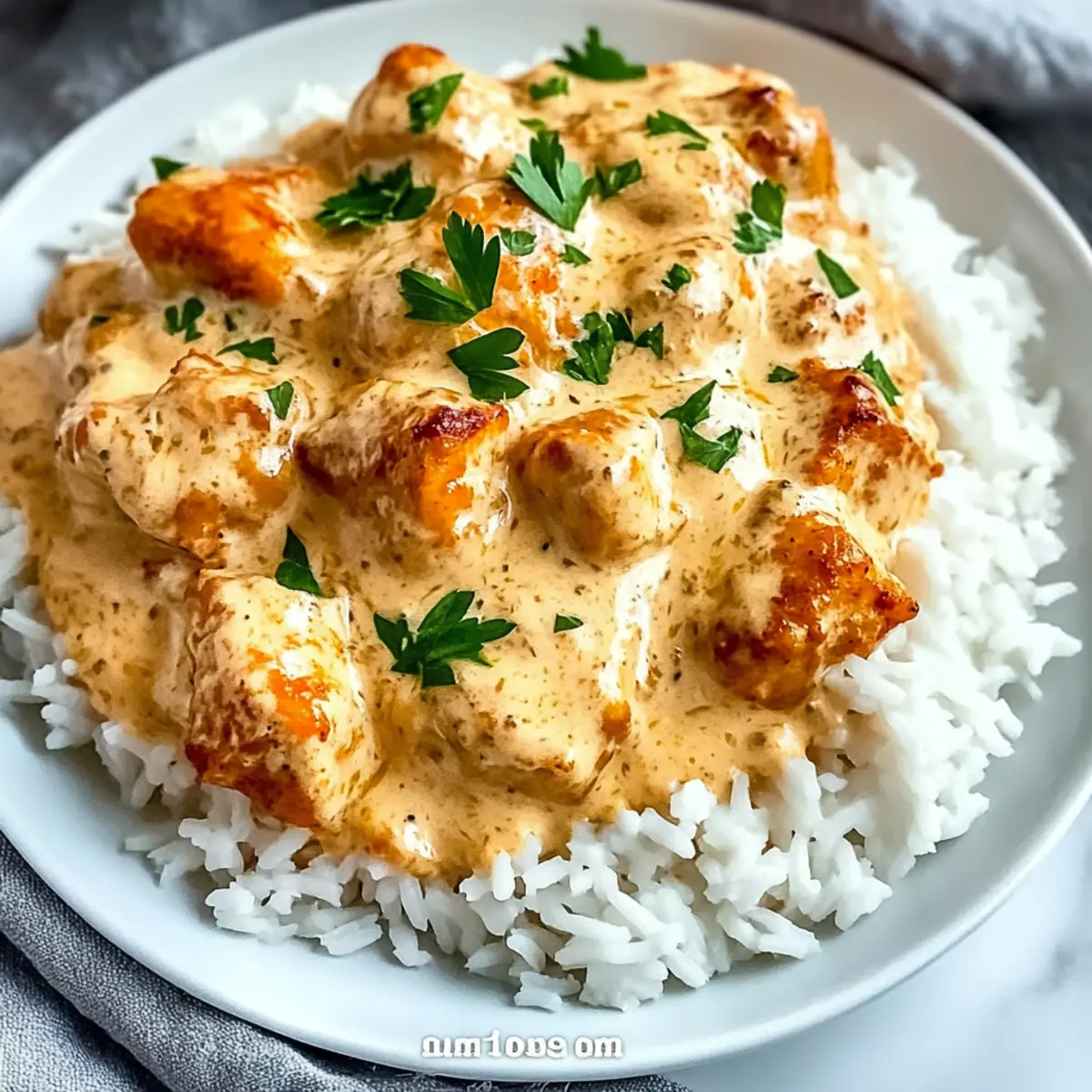 Creamy Smothered Chicken and Rice