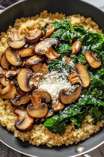 pinach Mushroom Quinoa Skillet