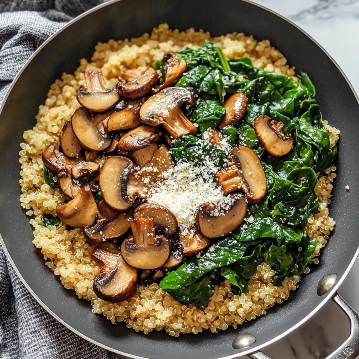 pinach Mushroom Quinoa Skillet