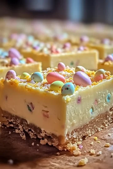 Easter Egg Lemon Cheesecake Bars