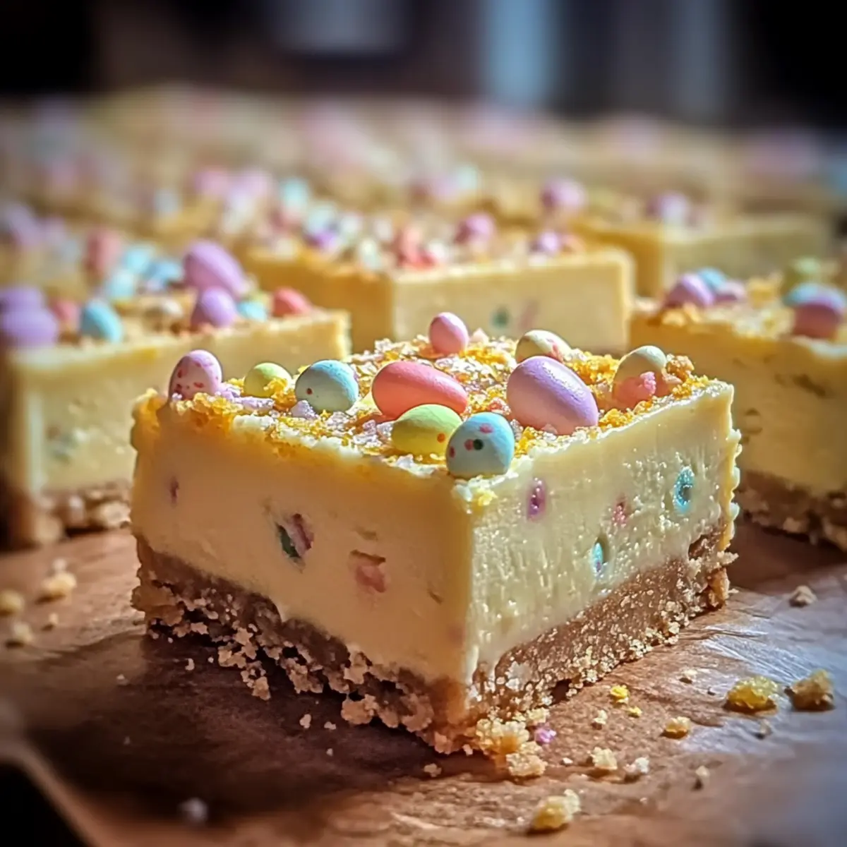 Easter Egg Lemon Cheesecake Bars