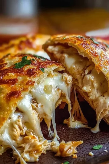 Cheesy Chicken Alfredo Calzones