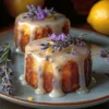 Mini Lemon Cakes with Lavender Glaze