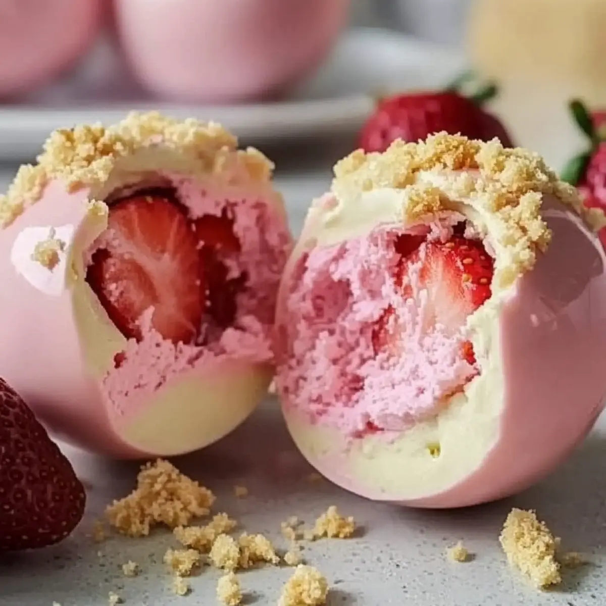 Easter Strawberry Egg Bombs