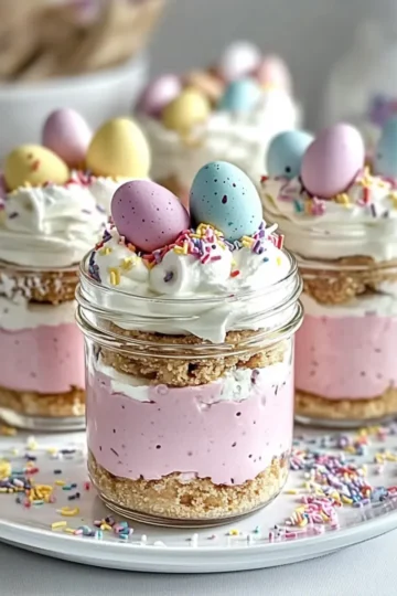 Easter Egg Cheesecake Jars
