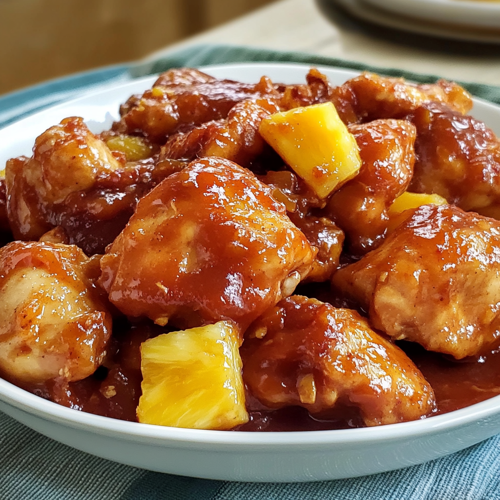 Hawaiian Chicken Recipe with Sweet Glazed Sauce
