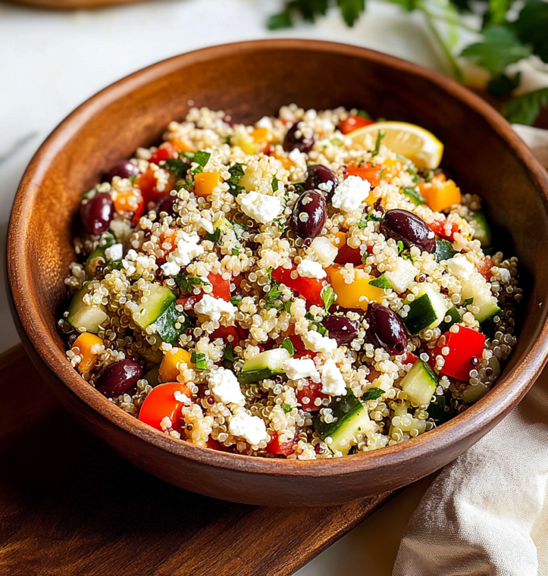 Healthy Lemon Quinoa Salad with Feta and Olives 4 Healthy Lemon Quinoa Salad with Feta and Olives
