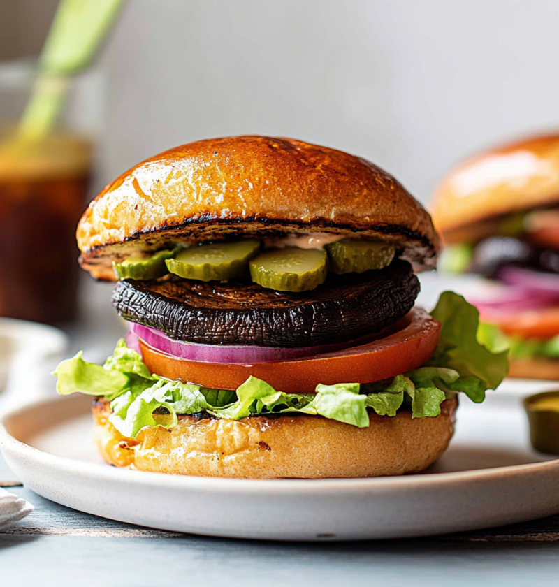 Portobello Mushroom Burgers: Healthy Vegetarian Dinner Ideas 1 Portobello Mushroom Burgers: Healthy Vegetarian Dinner Ideas
