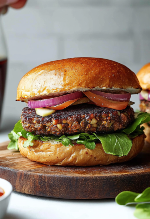 Delicious Spicy Mushroom Veggie Burgers for Grilling Season