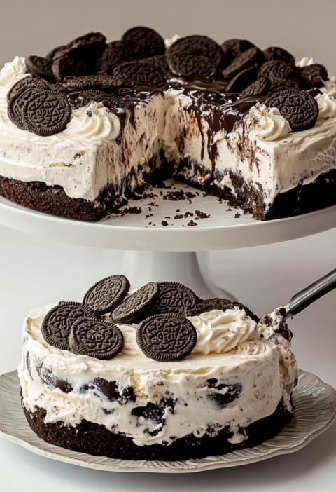 Cookies and Cream Ice Cream Cake Recipe No Bake Dessert