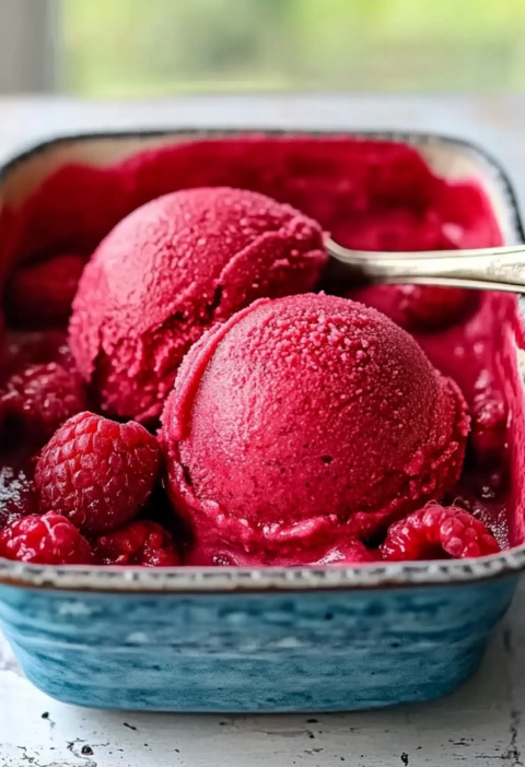 Raspberry Sorbet Recipe for Light Frozen Desserts