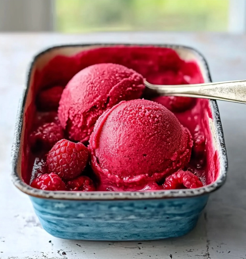 Raspberry Sorbet Recipe for Light Frozen Desserts 2 Raspberry Sorbet Recipe for Light Frozen Desserts