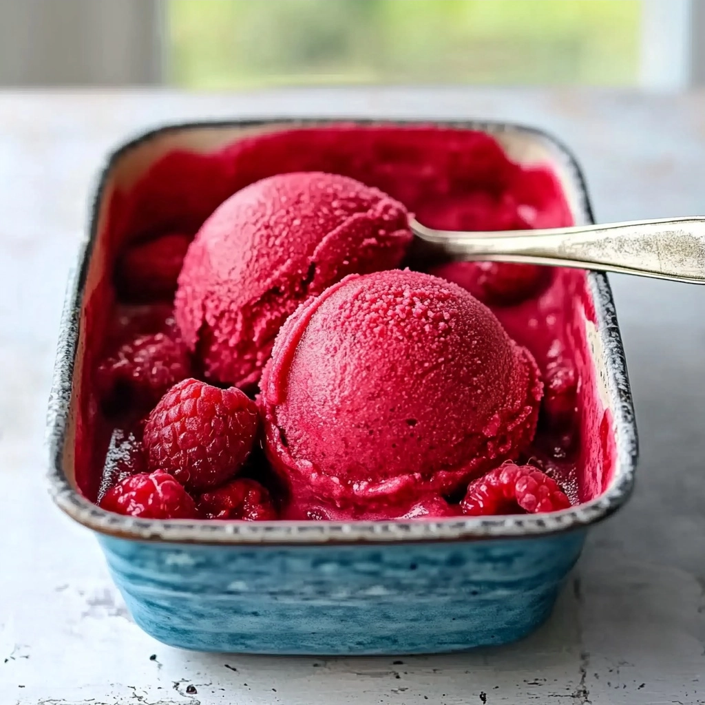 Raspberry Sorbet Recipe for Light Frozen Desserts 2 Raspberry Sorbet Recipe for Light Frozen Desserts