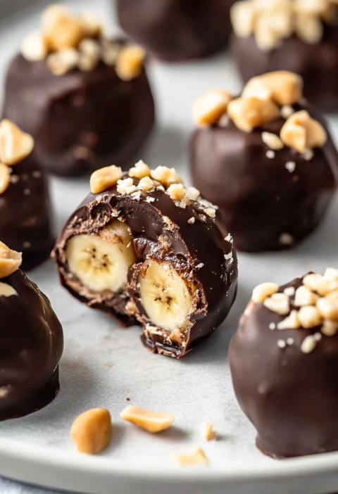 Frozen Banana Snickers Bites A Healthy No-Bake Recipe