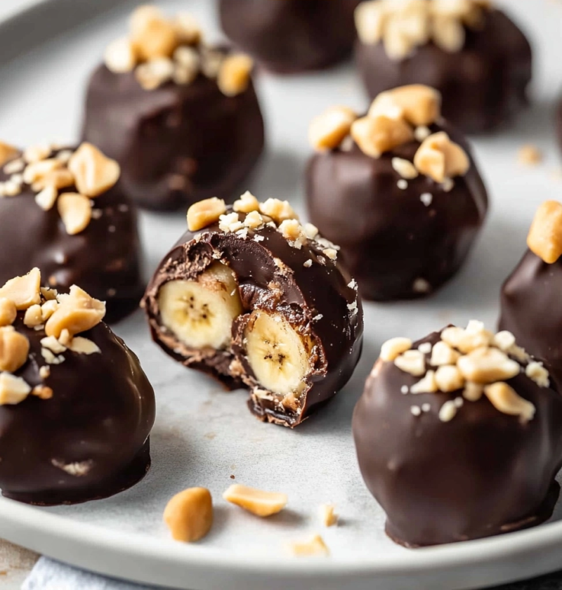 Frozen Banana Snickers Bites A Healthy No-Bake Recipe