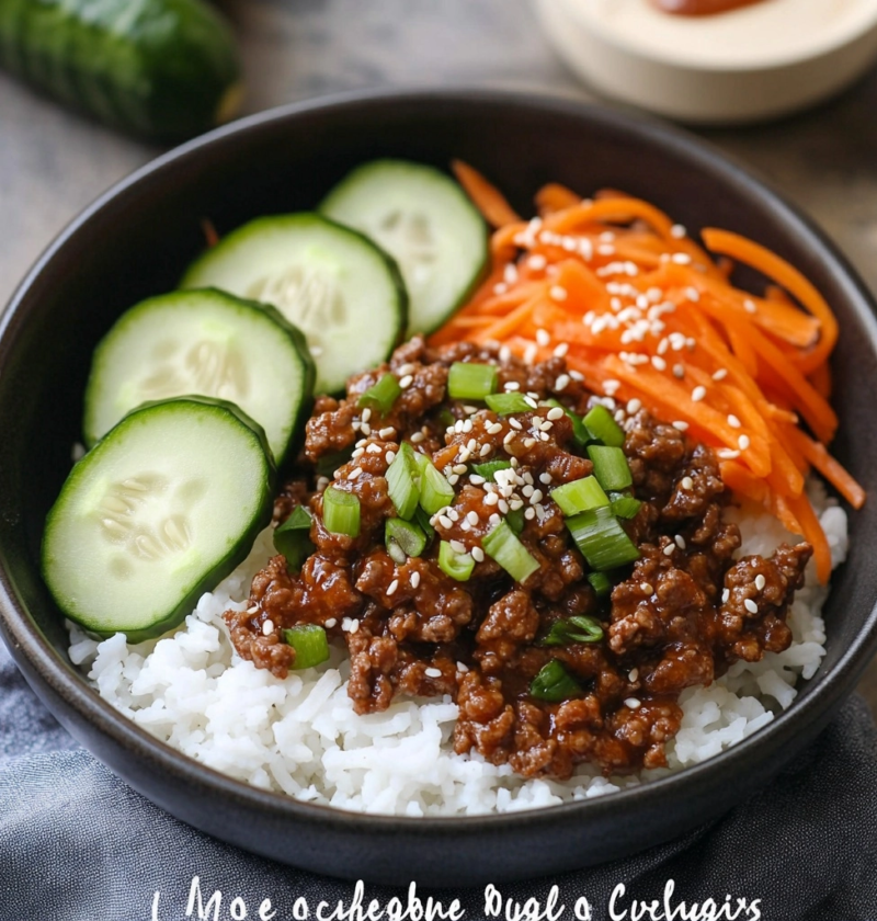 Korean Beef Cucumber Bowls