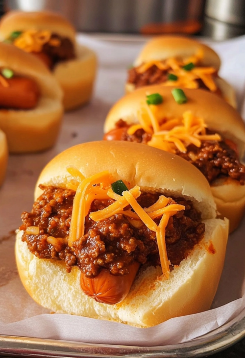 Chili Cheese Dog Sliders Recipe Ultimate Game Day Appetizer