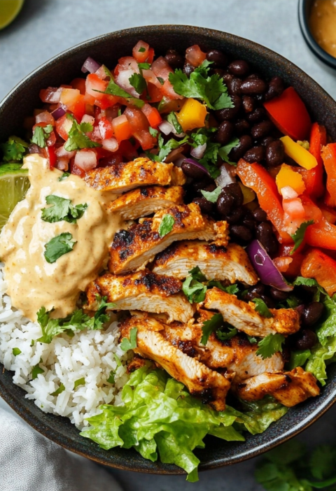 Chicken Fajita Burrito Bowls Recipe for Quick Easy Dinners